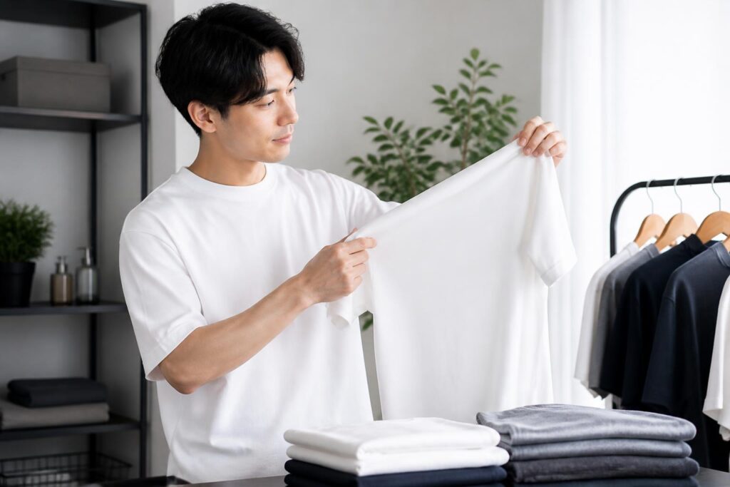 黄ばみインナーの襟元の取り方は？
