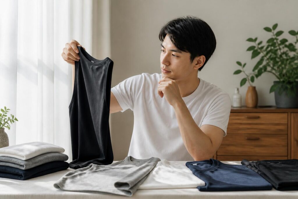 深Vインナーを着るメンズが気を付けるべき透けない選び方は？
